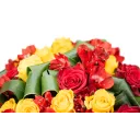 Bouquetof roses with alstromeria